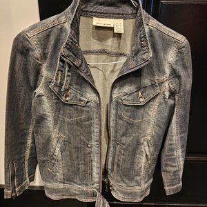 Distressed 3/4 sleeve jean jacket - DKNY Jeans - Size S